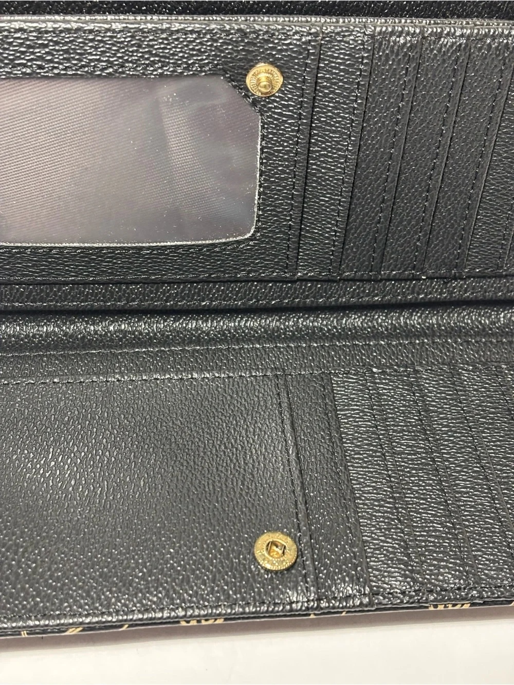 Coveri Wallet Zip Snap Closure Black Gold Lipstick Beauty Supply Design NewInBox